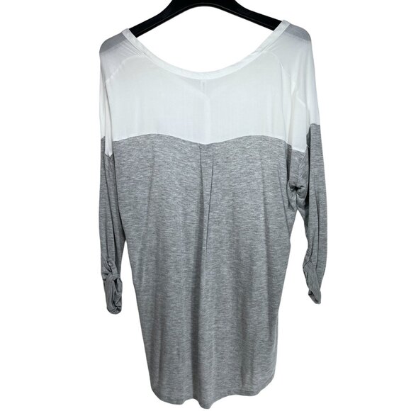 GF Collection Blouse Tunic Henley GF Girlfriend Collection Colorblock S Normcore - Picture 3 of 9